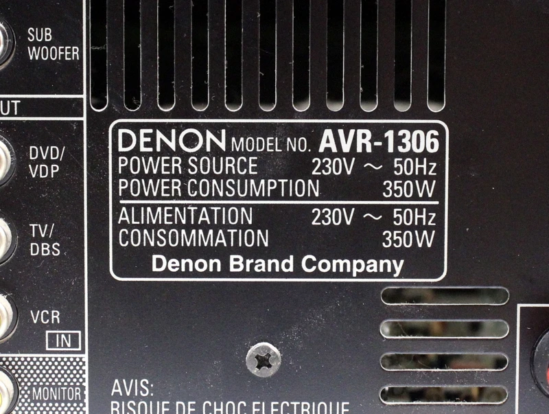 Denon AVR-1306 audio/video receiver met uitgebreide aansluitingen