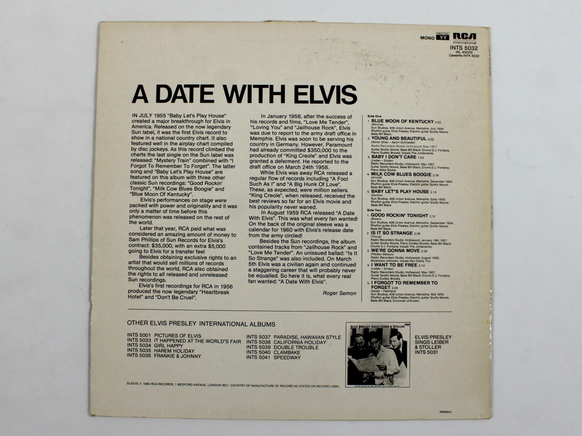 Lot Elvis Presley LP's [3]