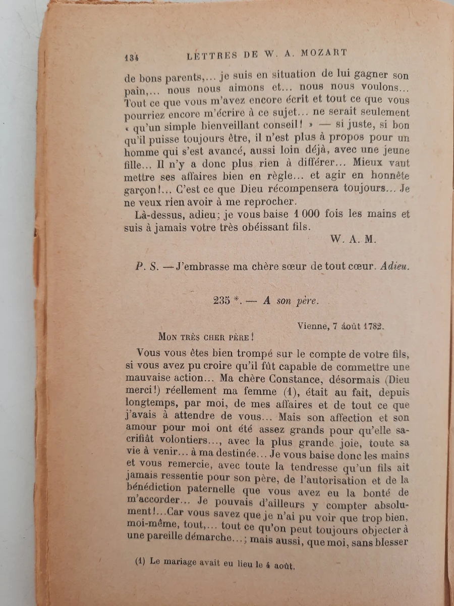 Frans Antiek Boek (1928): Lettres de W.A. Mozart (Deel II: 1781–1791) – Vert. Henri de Curzon