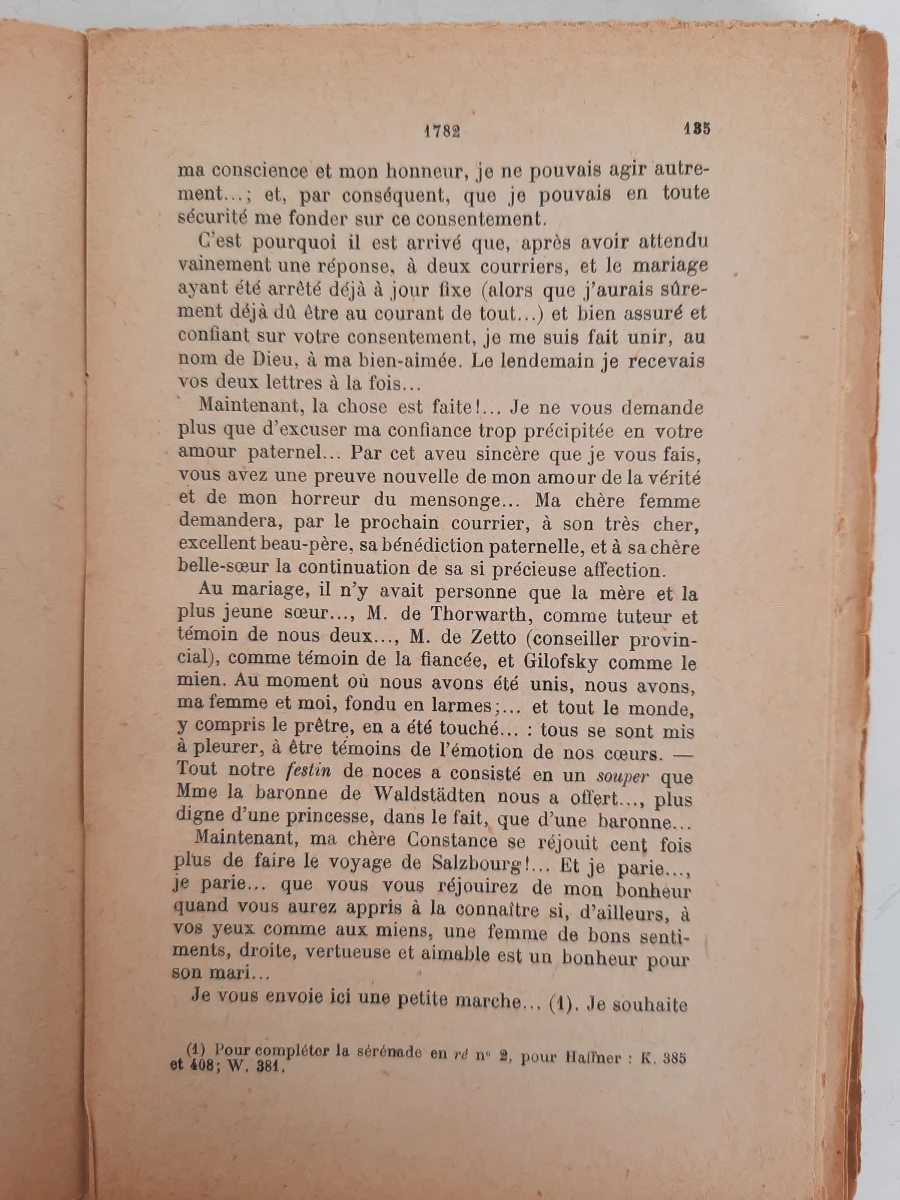 Frans Antiek Boek (1928): Lettres de W.A. Mozart (Deel II: 1781–1791) – Vert. Henri de Curzon