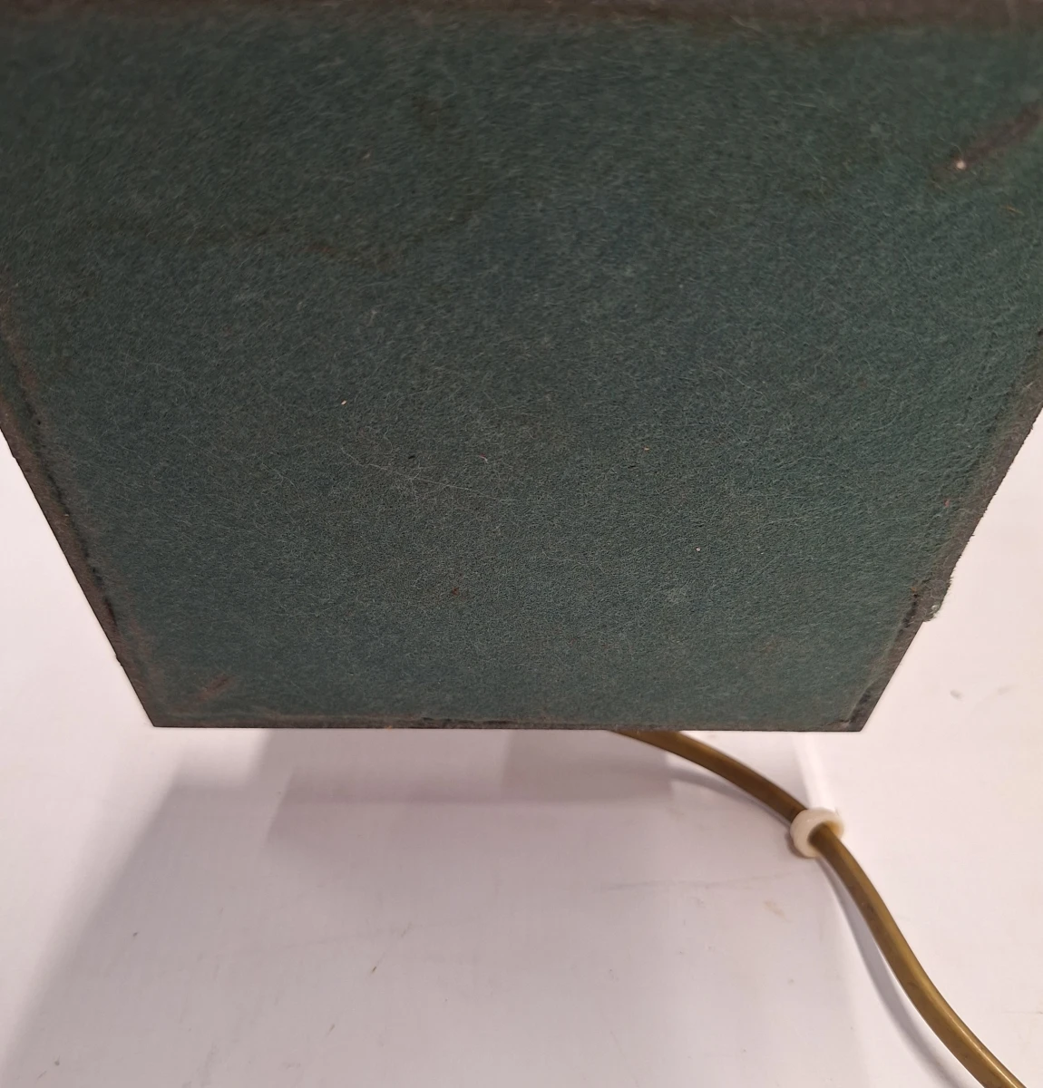 Grote vintage Deknudt tafellamp - Belgische designklassieker in geborsteld messing met dubbele verlichting