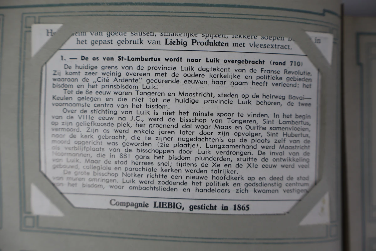 Set van 7 vintage Liebig chromo-verzamelalbums