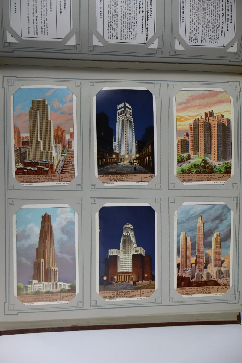 Set van 7 vintage Liebig chromo-verzamelalbums