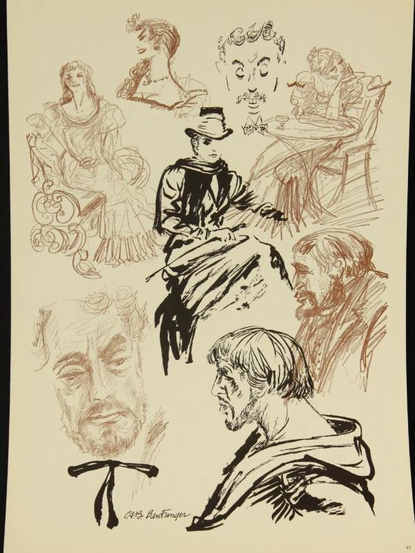 Kunstmap 'Tekenaar' 1964 Cees Bantzinger (1914–1985)