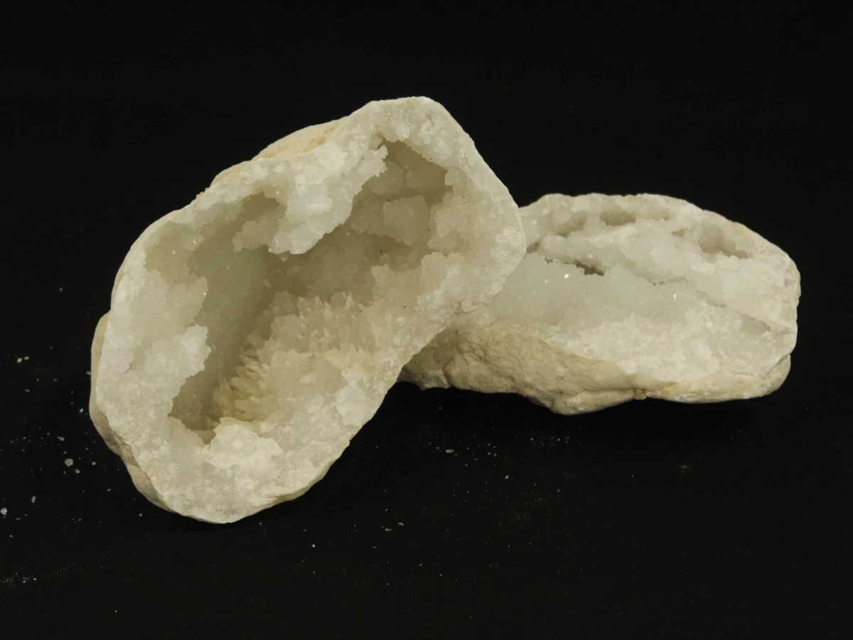 Set witte kwarts geodes