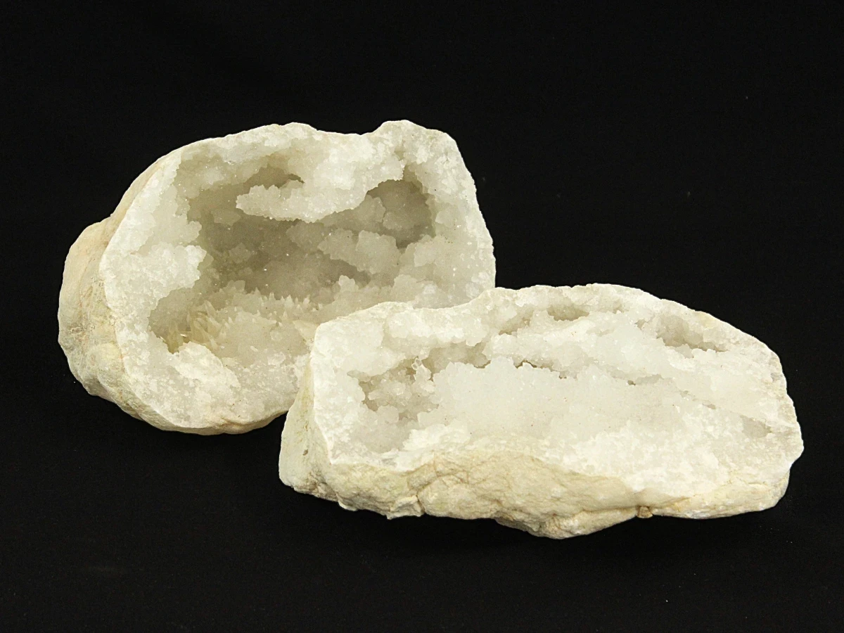 Set witte kwarts geodes