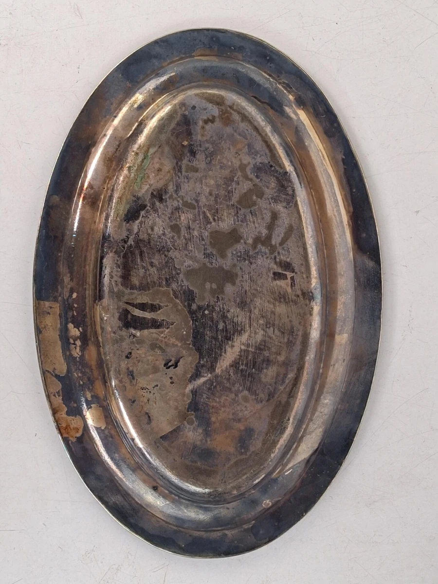 Antiek verzilverd dienblad