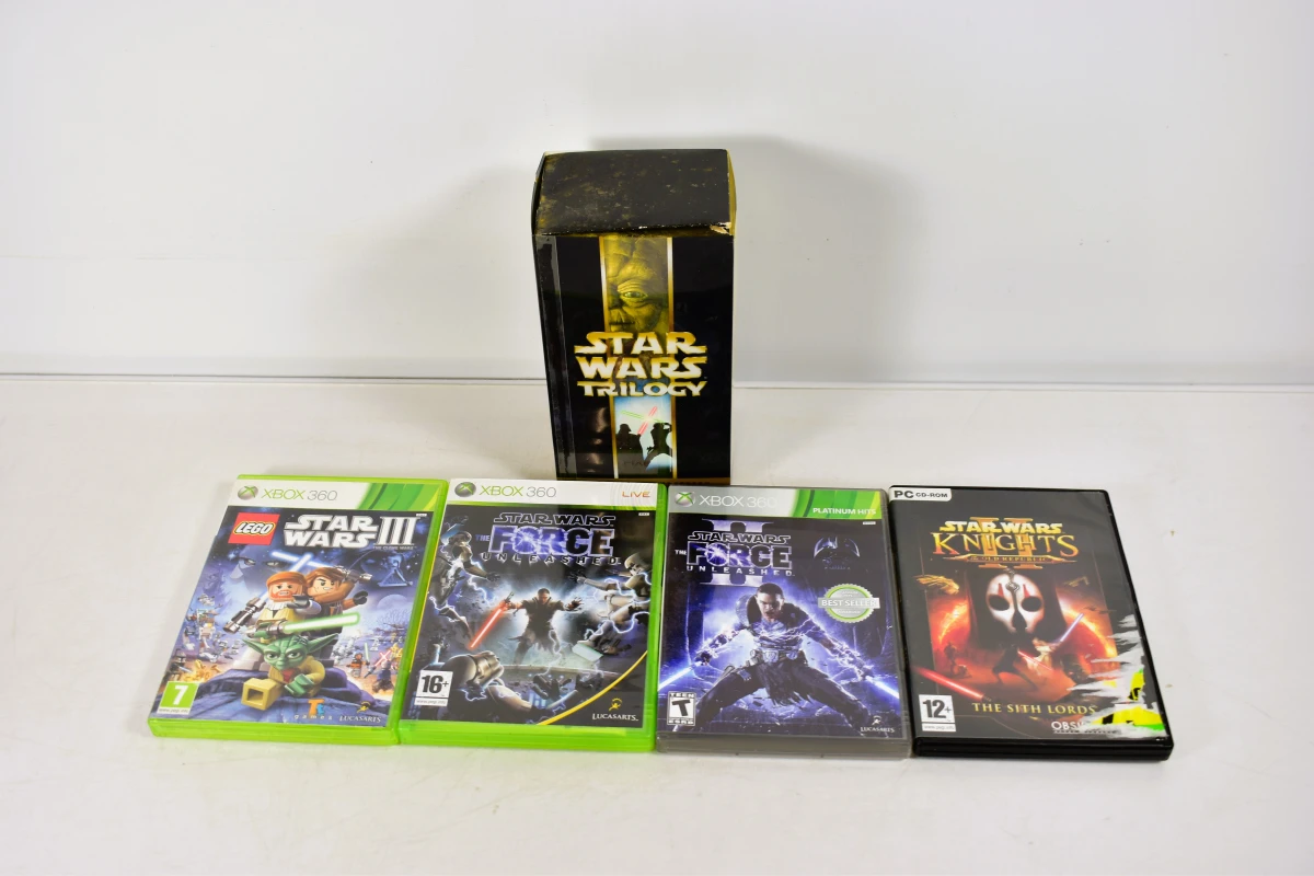 Lot Star Wars films en videogames – VHS, Xbox 360 en PC