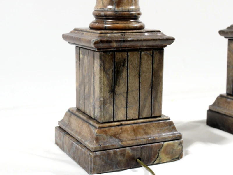 Set van twee decoratieve Empire-stijl tafellampen, jaren 1960