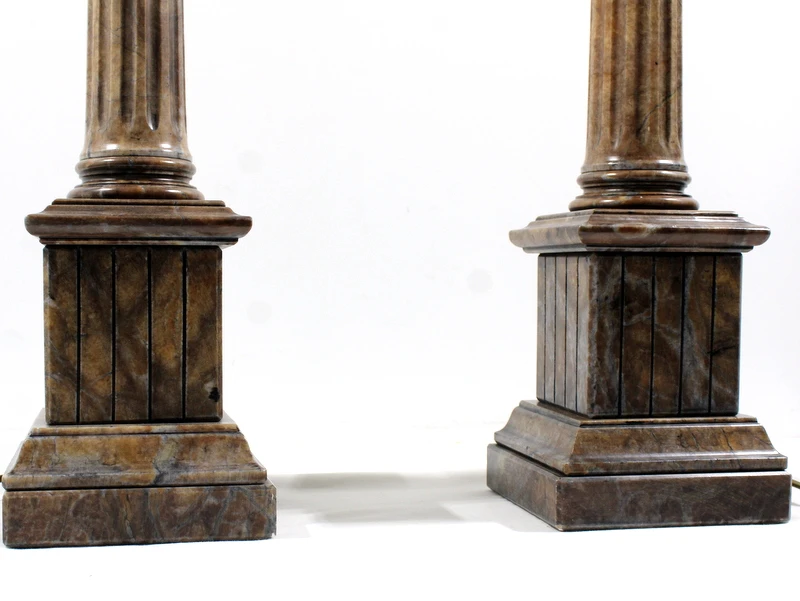 Set van twee decoratieve Empire-stijl tafellampen, jaren 1960