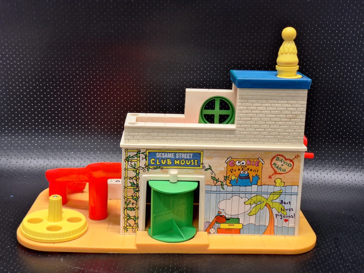 Vintage Fisher-Price Sesame Street Clubhouse #937 - Complete speelset uit 1977 met originele figuren en accessoires