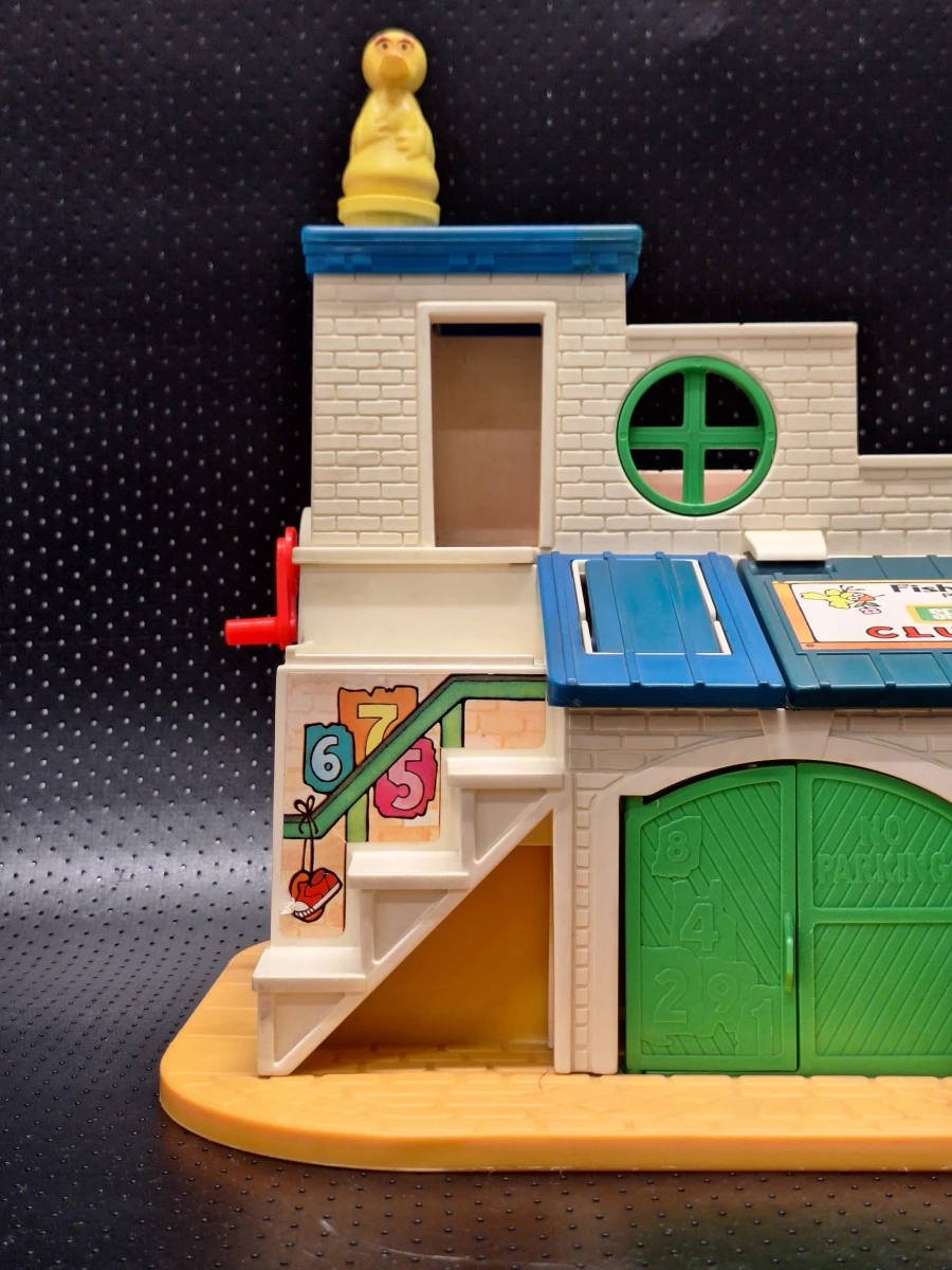 Vintage Fisher-Price Sesame Street Clubhouse #937 - Complete speelset uit 1977 met originele figuren en accessoires