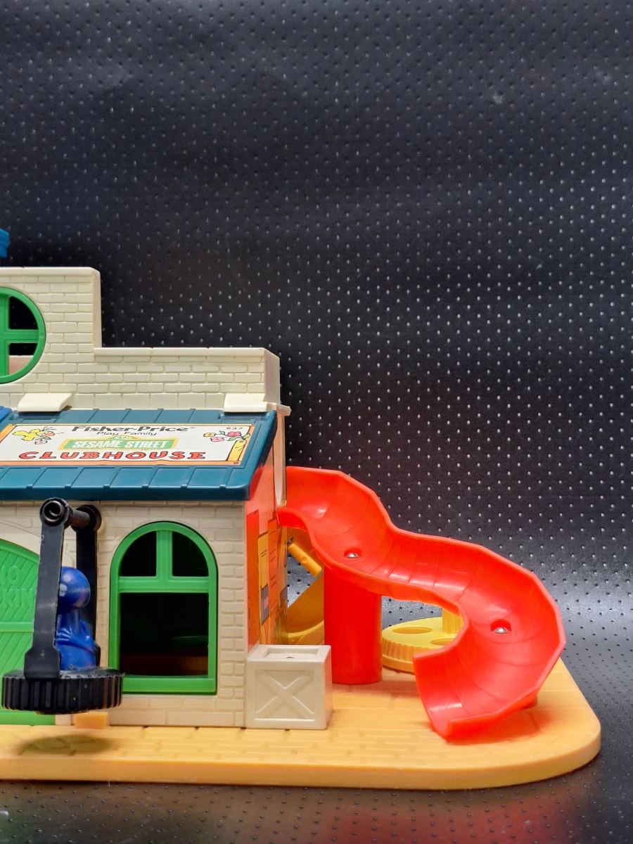 Vintage Fisher-Price Sesame Street Clubhouse #937 - Complete speelset uit 1977 met originele figuren en accessoires