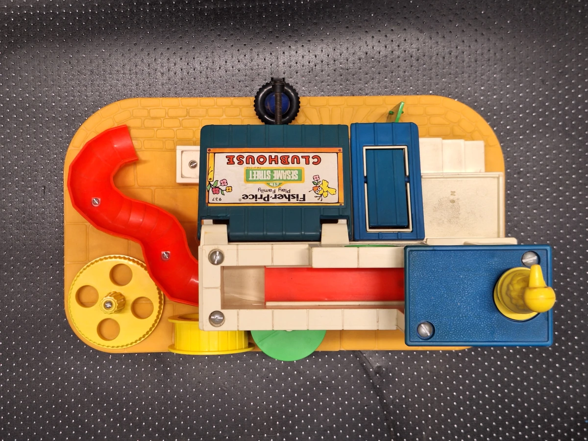 Vintage Fisher-Price Sesame Street Clubhouse #937 - Complete speelset uit 1977 met originele figuren en accessoires
