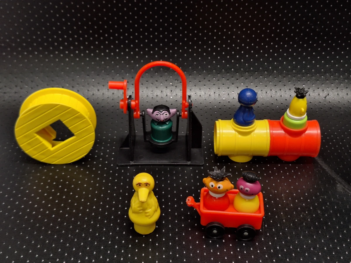 Vintage Fisher-Price Sesame Street Clubhouse #937 - Complete speelset uit 1977 met originele figuren en accessoires