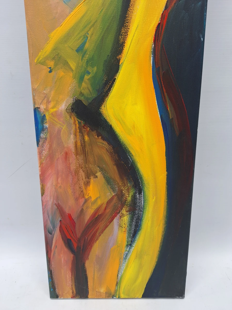 Expressief abstract figuratief schilderij op doek - Christel Roelandt