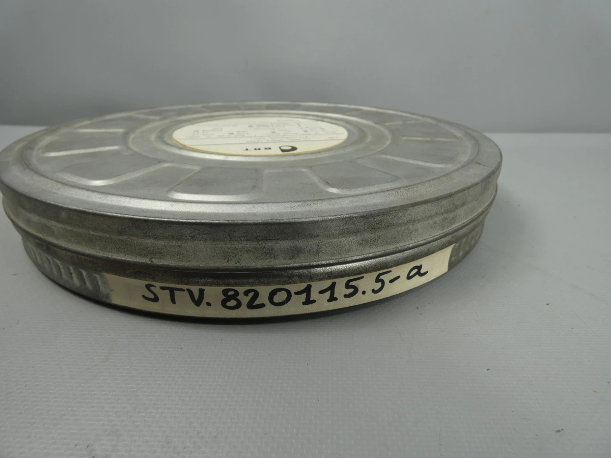 Vintage metalen filmblik – BRT