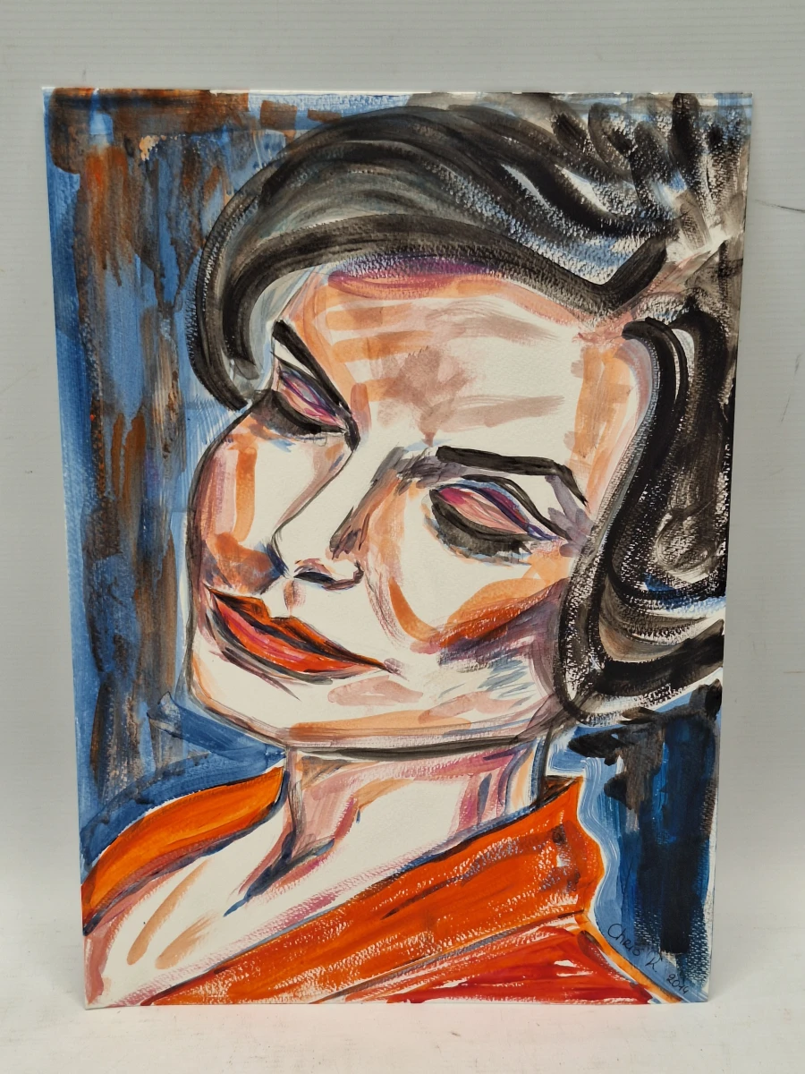 Set van 4 originele portretten - Christel Roelandt (2014 & 2016) - waaronder het originele "Daydreamer"