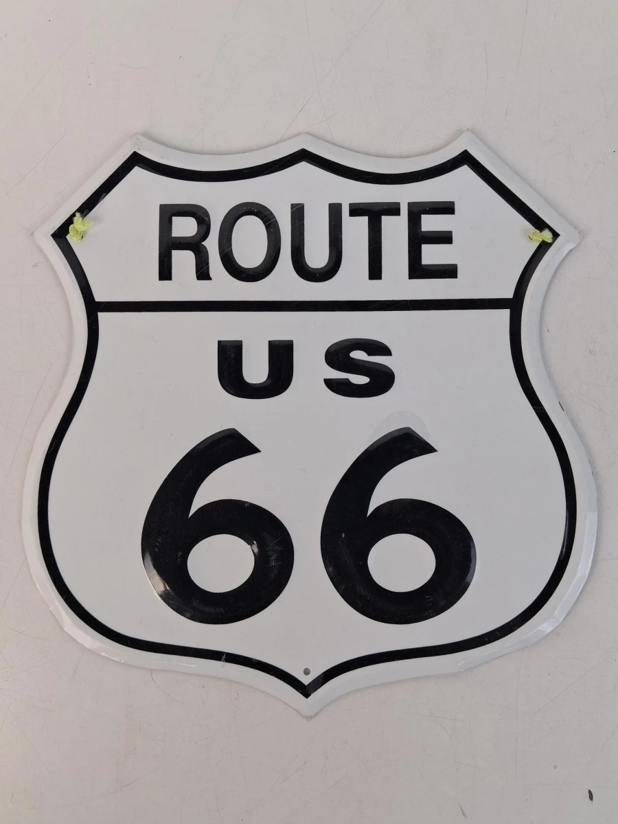 Metalen bord : Route 66