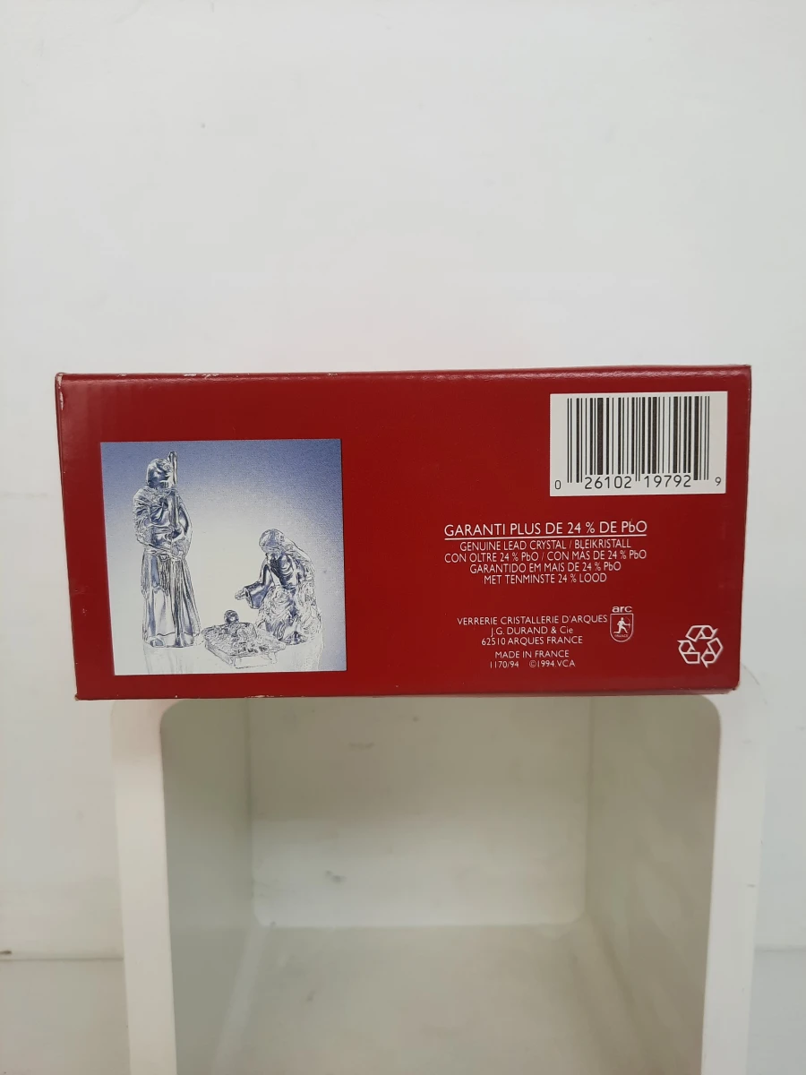 Klassieke 3-delige Kristallen Kerststal – Cristal d'Arques France (24% Loodkristal)
