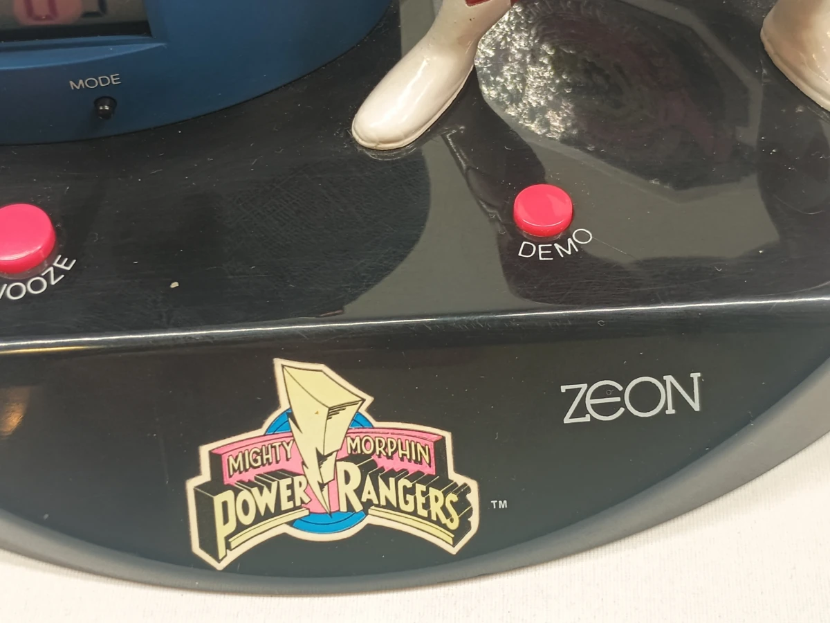 Vintage Zeon Mighty Morphin Power Rangers wekker met figuren