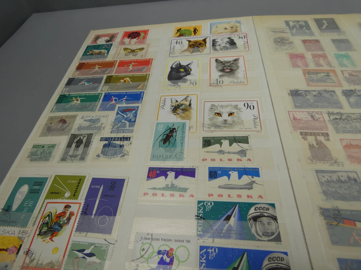 Blauwe postzegelboek "random"