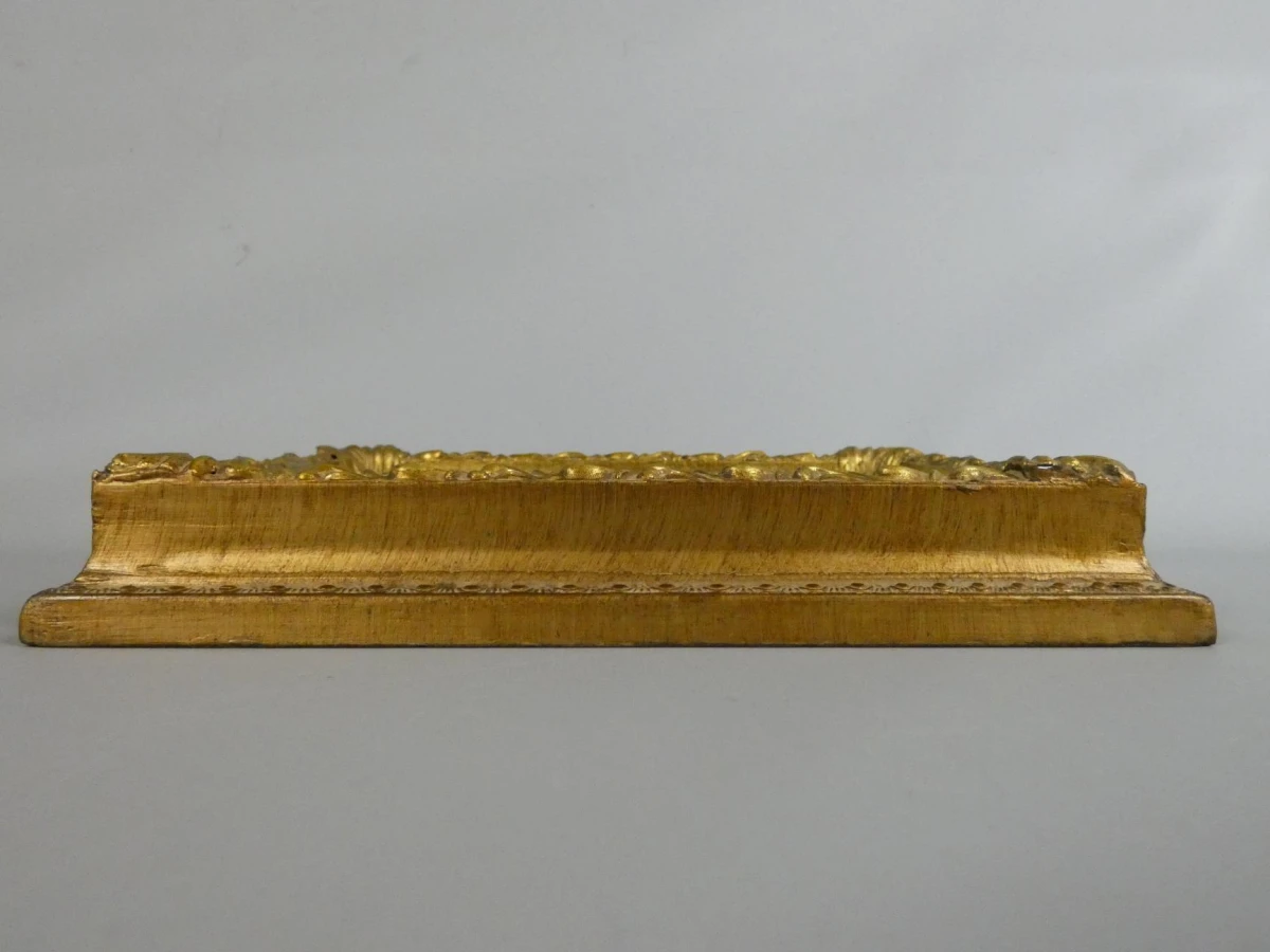 Olieverfschilderij bloemen in vaas met gouden lijst