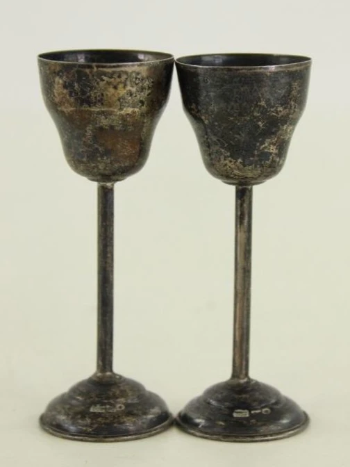 .800 zilveren miniatuur kelkjes S.J Krakow