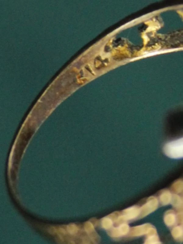 14k gouden ring met Grieks meanderpatroon
