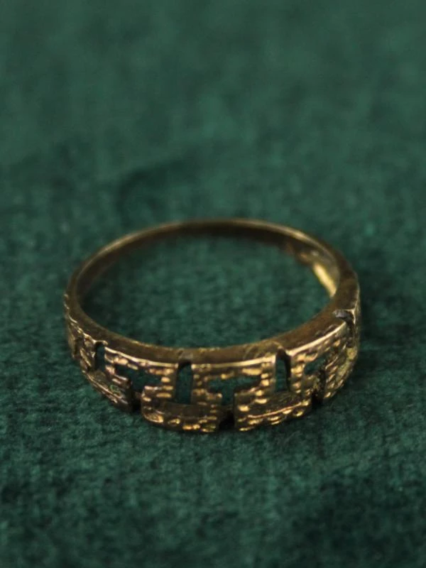 14k gouden ring met Grieks meanderpatroon