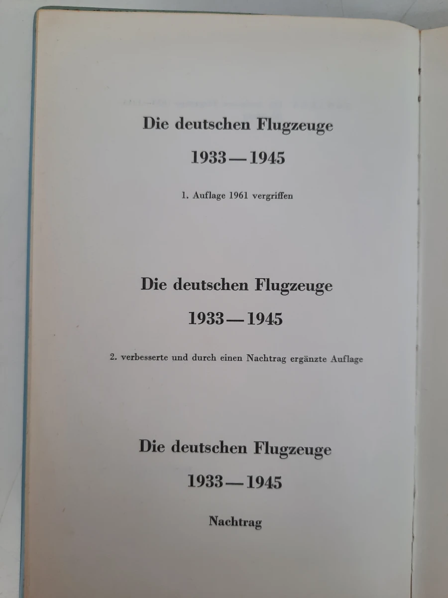 Duits Luchtvaartboek: Die deutschen Flugzeuge 1933–1945 (Nachtrag) – Heinz J. Nowarra (1964) - foto 3