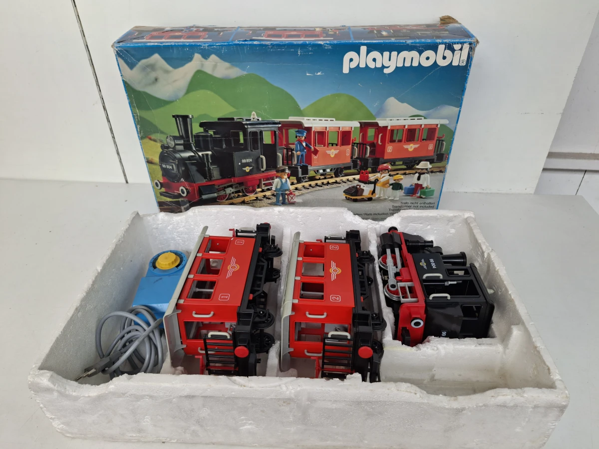 🚂 Prachtige Vintage Playmobil 4001 Treinset (LGB G-Spoor) – In Originele Doos! 🚂