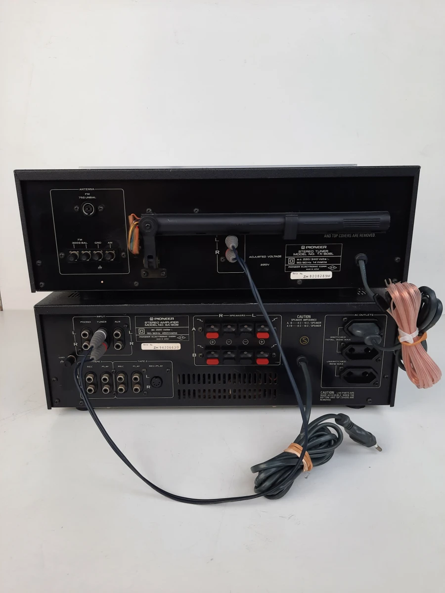 Vintage Pioneer Hi-Fi Set: SA-608 Versterker + TX-608L Tuner (Blue Line Series)