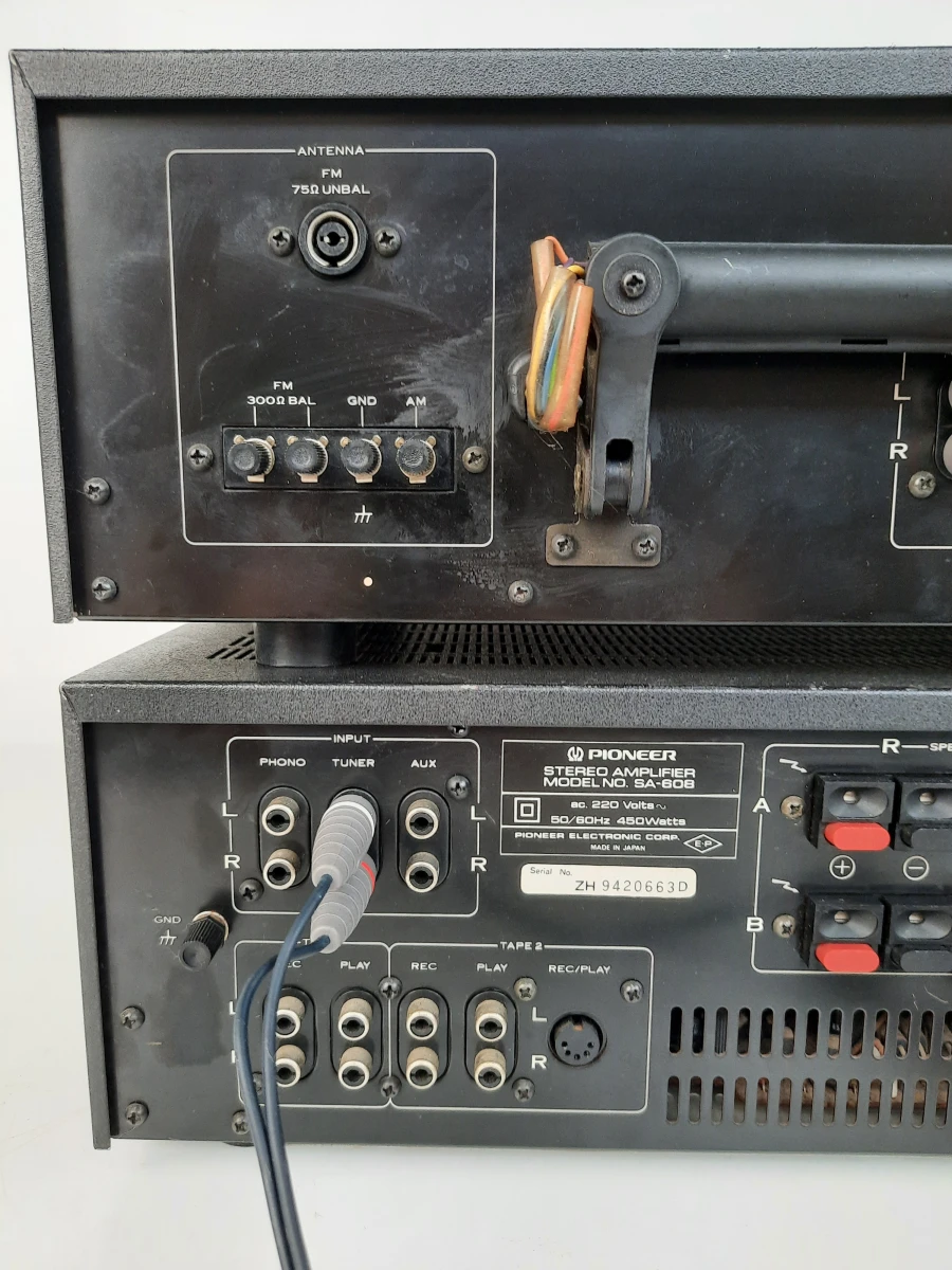 Vintage Pioneer Hi-Fi Set: SA-608 Versterker + TX-608L Tuner (Blue Line Series)