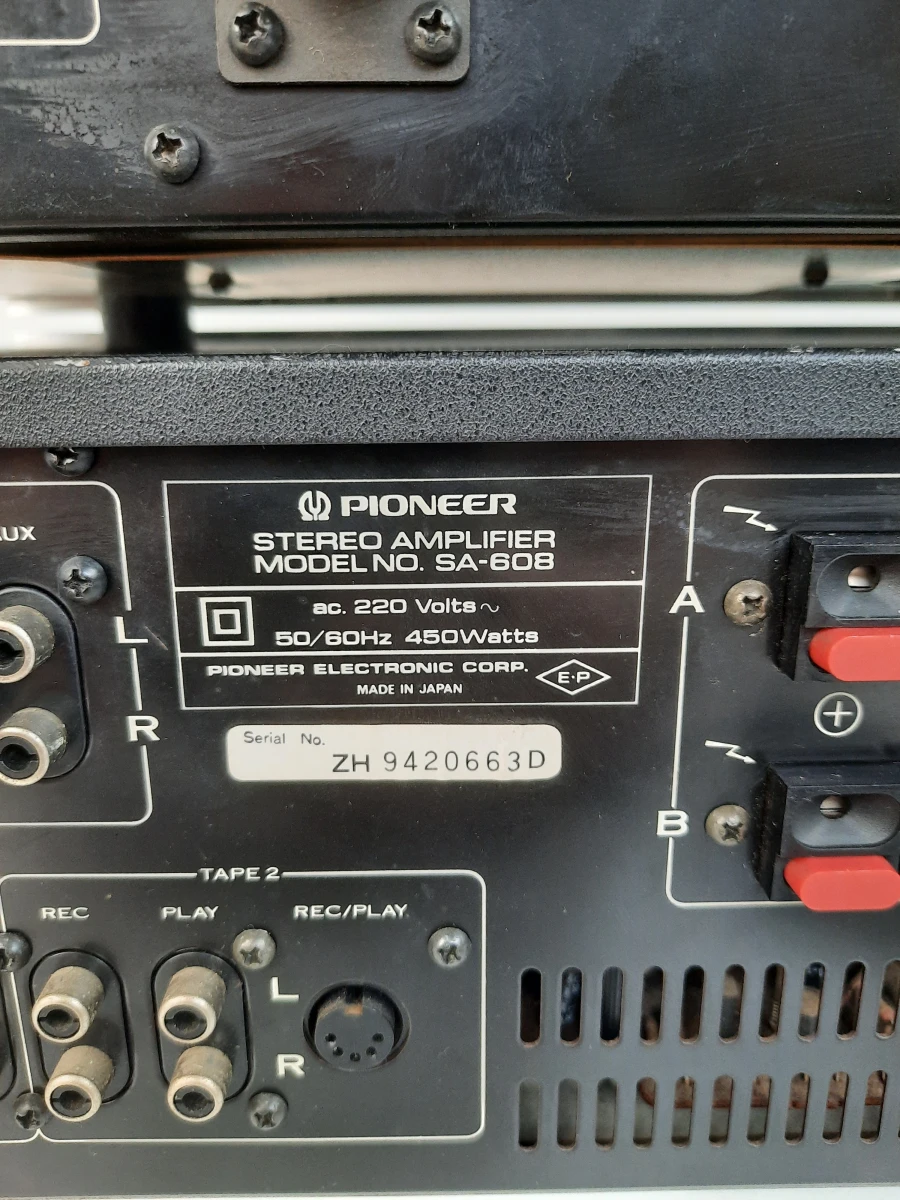 Vintage Pioneer Hi-Fi Set: SA-608 Versterker + TX-608L Tuner (Blue Line Series)