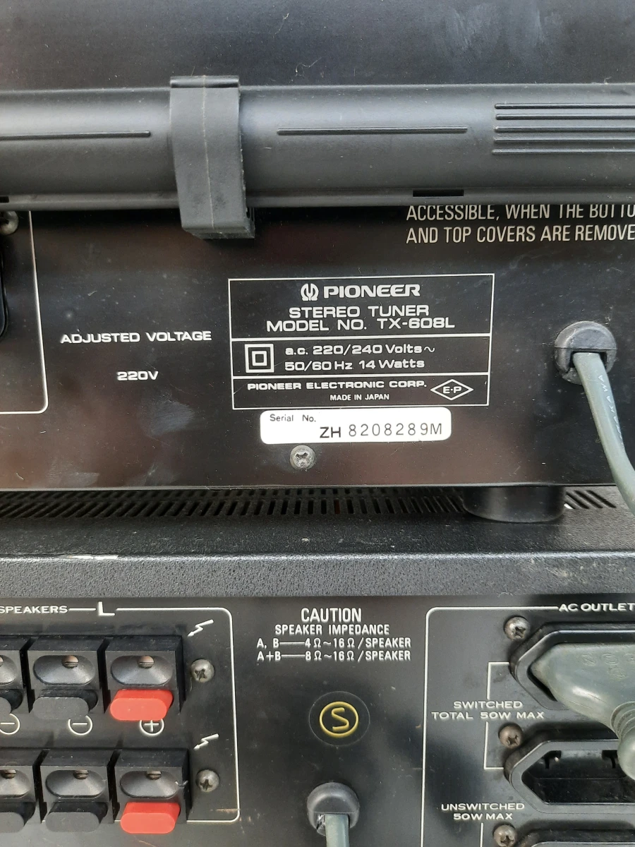 Vintage Pioneer Hi-Fi Set: SA-608 Versterker + TX-608L Tuner (Blue Line Series)