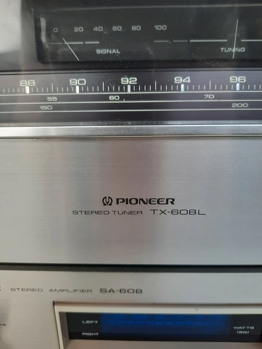 Vintage Pioneer Hi-Fi Set: SA-608 Versterker + TX-608L Tuner (Blue Line Series)