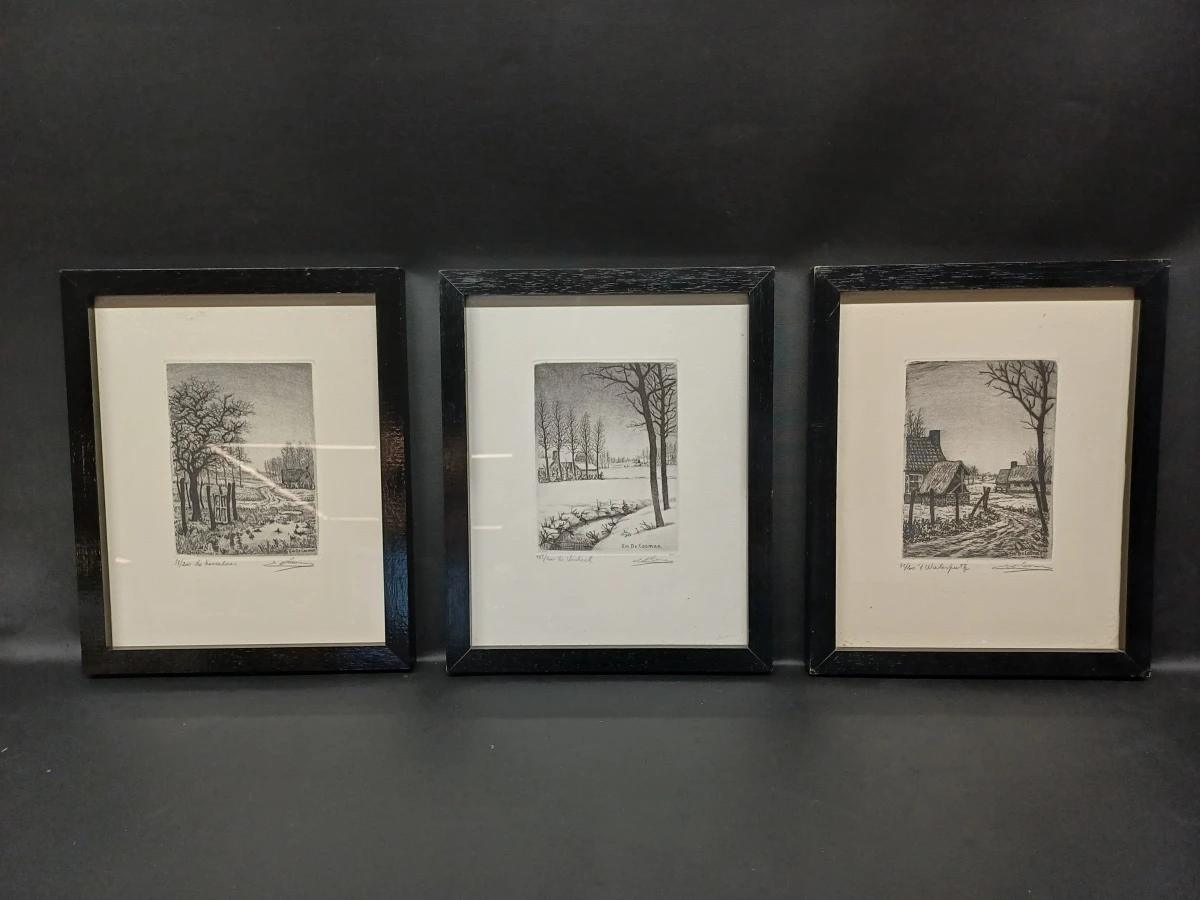Set van 3 etsen Emiel De Cooman