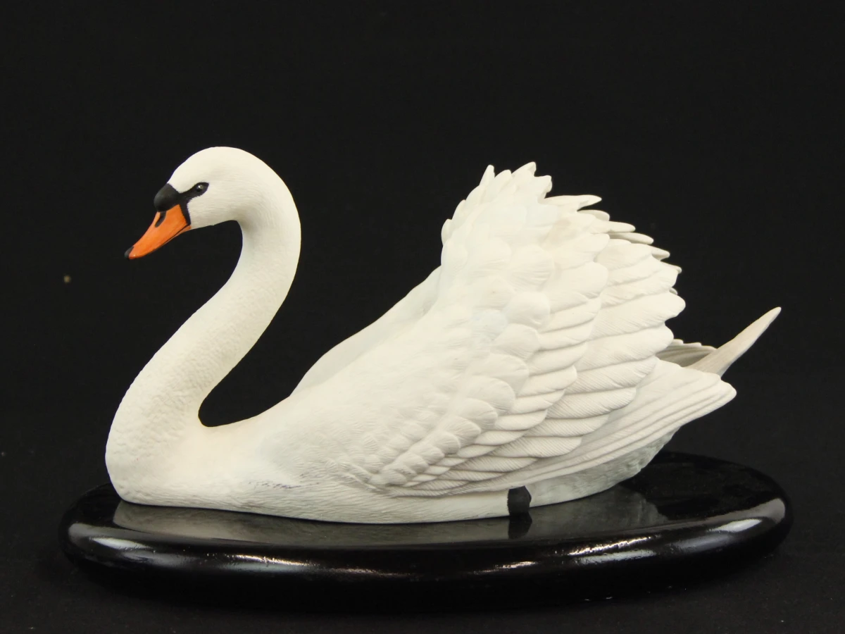 Franklin Mint "The Royal Swan" Fijn bisque porselein Ronald Van Ruckevelt 1986