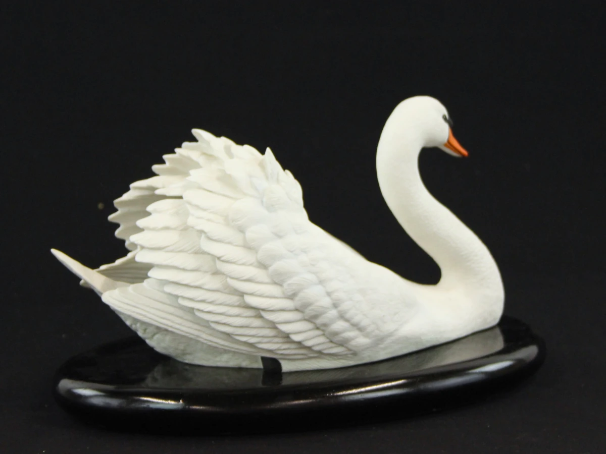 Franklin Mint "The Royal Swan" Fijn bisque porselein Ronald Van Ruckevelt 1986
