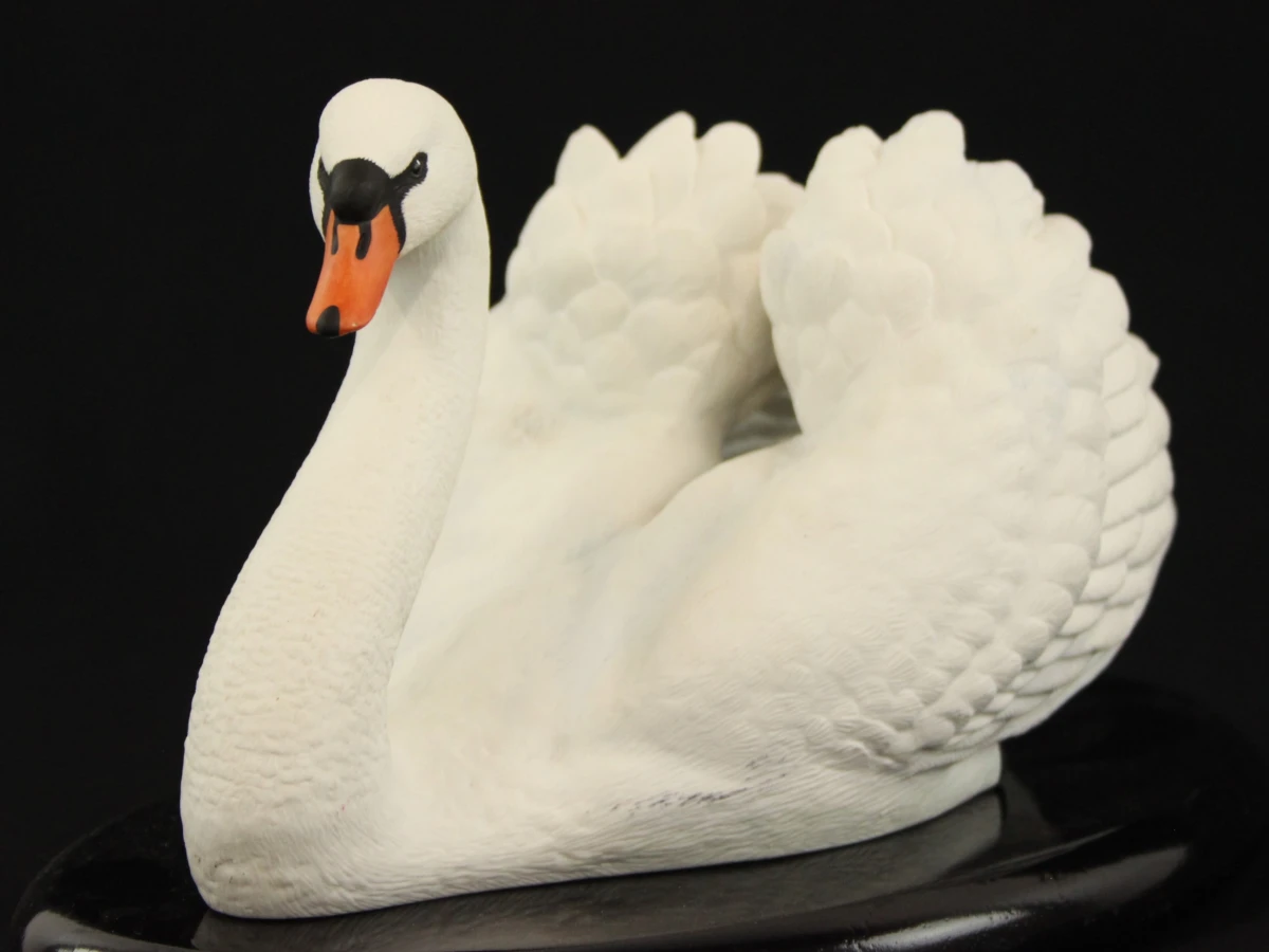 Franklin Mint "The Royal Swan" Fijn bisque porselein Ronald Van Ruckevelt 1986