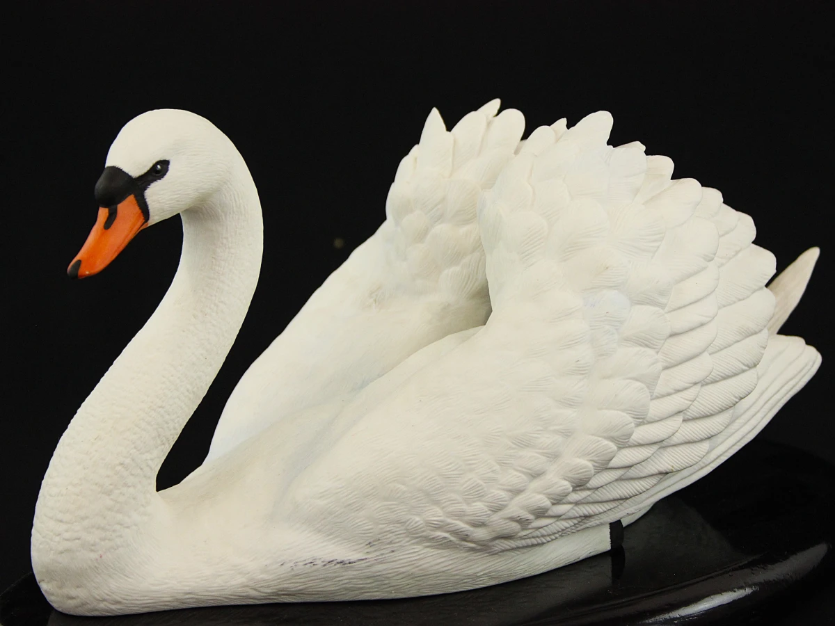 Franklin Mint "The Royal Swan" Fijn bisque porselein Ronald Van Ruckevelt 1986