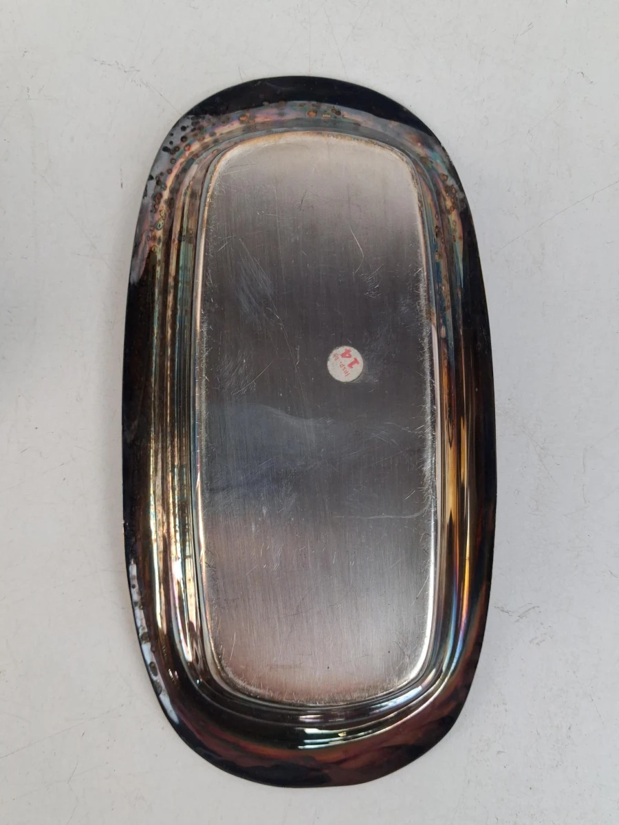 Vintage verzilverde botervloot