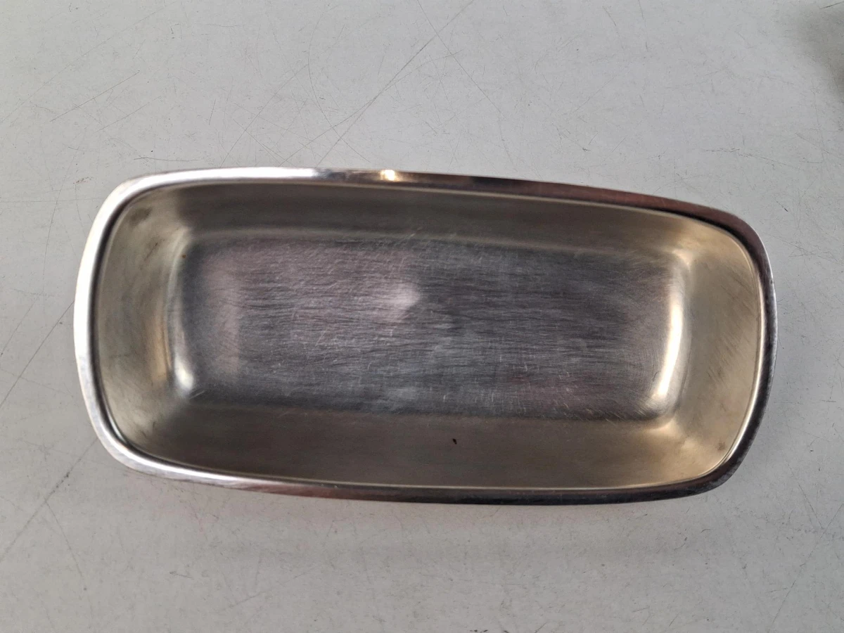 Vintage verzilverde botervloot