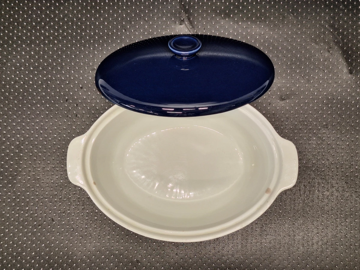 Vintage Royal Sphinx 'Cielo' ovenschaal met deksel - Handbeschilderd Parafeu Servies uit de Jaren '60