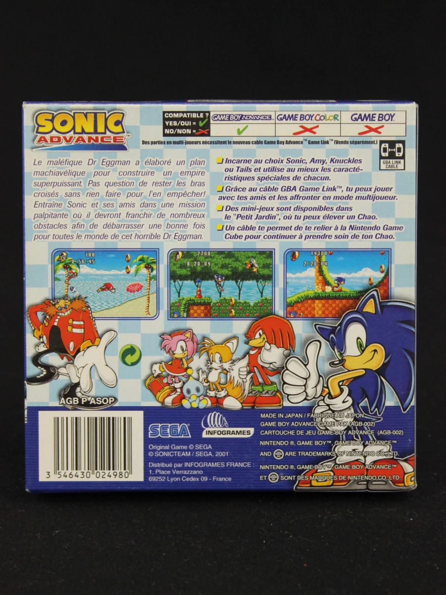 Sonic Advance Game Boy Advance spel CIB