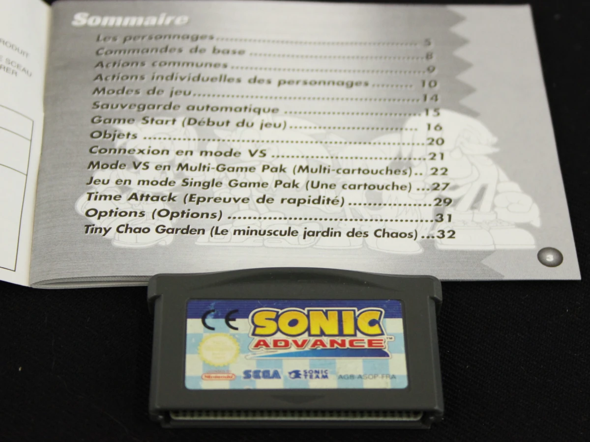 Sonic Advance Game Boy Advance spel CIB