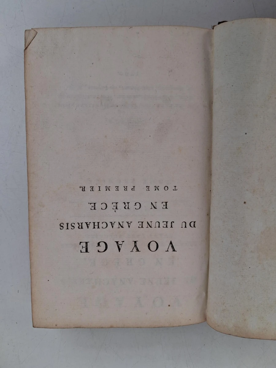 Antieke boeken : Voyages d'Anacharsis (door Jean-Jacques Barthélemy), nummers 1,2,4,7