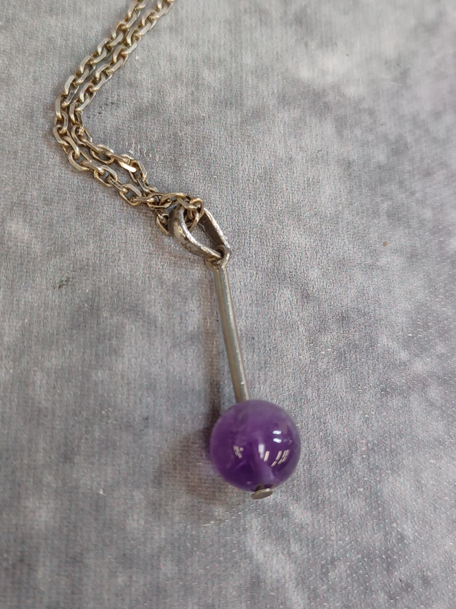 3-Delige zilveren sieradenset met Amethist (925 Zilver) - Collier, armband en vintage stijl ring
