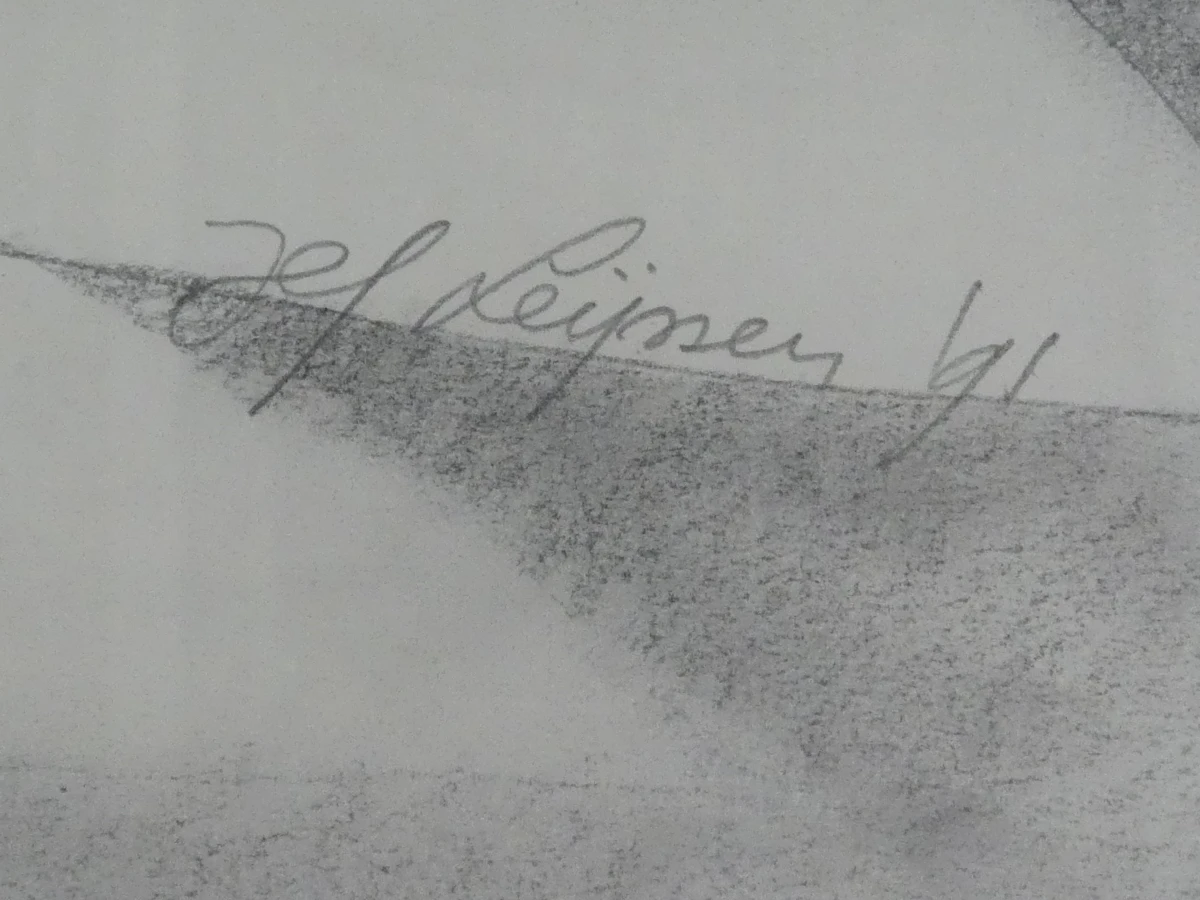 3 potloodtekeningen, gesigneerd